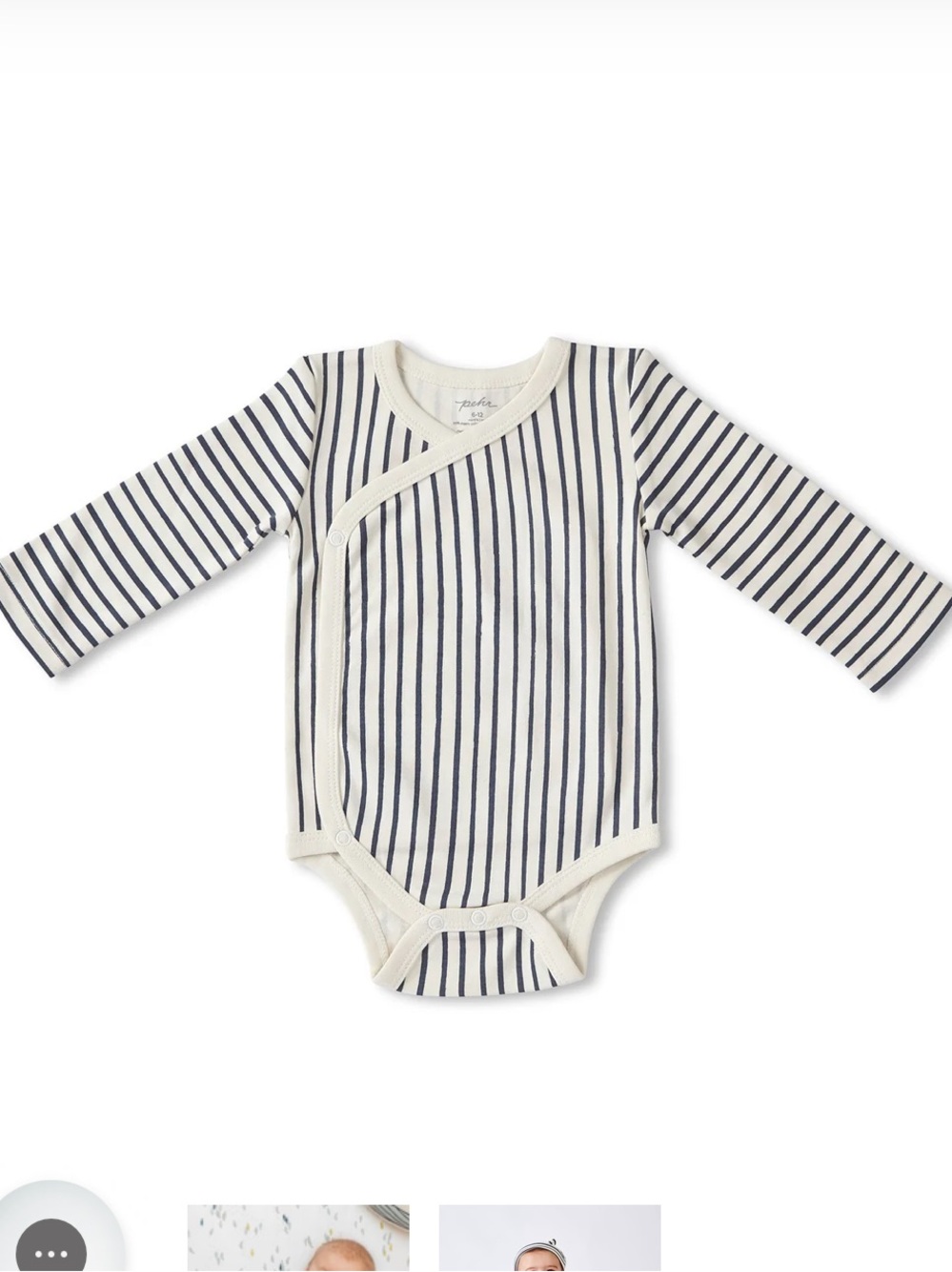 Pehr | Striped Navy and White Baby One-Piece Bodysuit